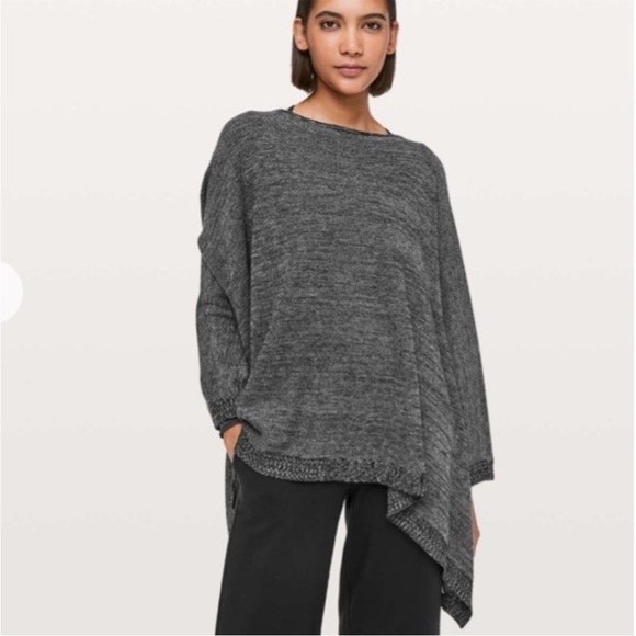Lululemon Divinity Scarf Poncho Gray One Size - Picture 1 of 8